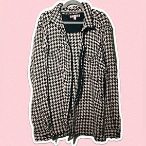 urban outfitters houndstooth shirt/shacket